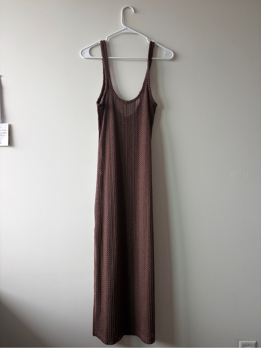 Billabong Brown Crochet Maxi Tank Dress